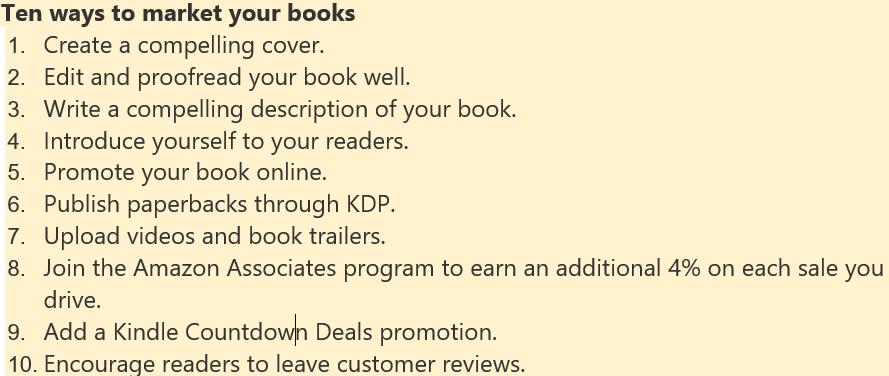 10 ways to market on KDP